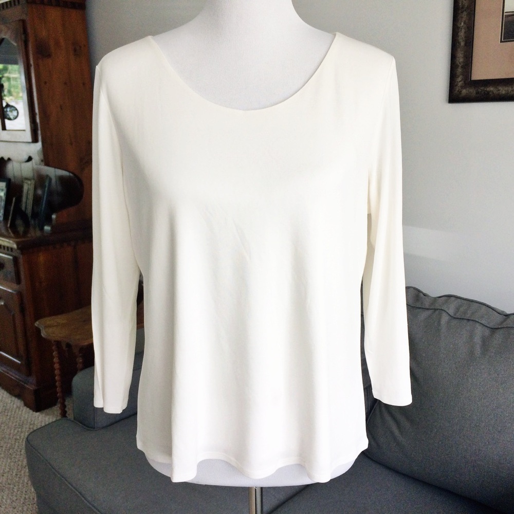 Eileen Fisher 3/4 Sleeve Silk Blouse